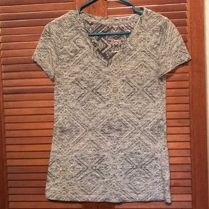 Aztec Print V-neck
